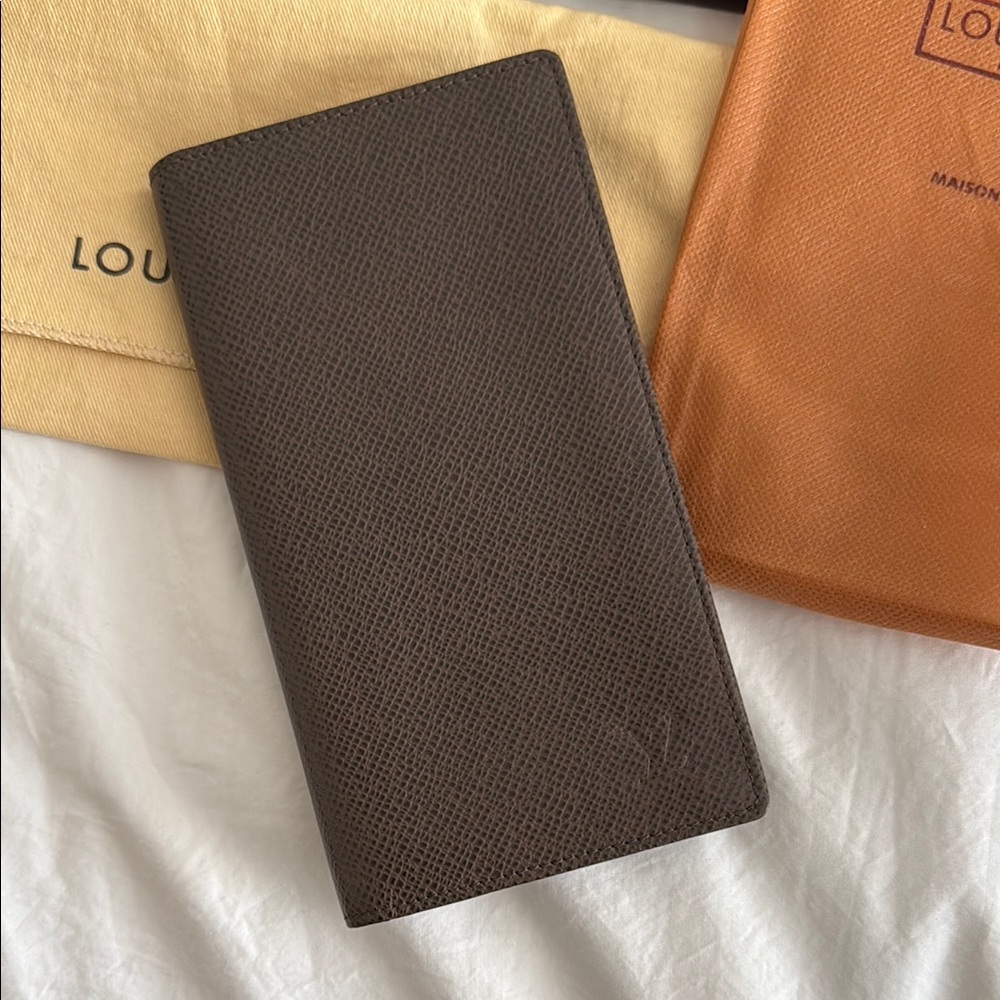 Louis Vuitton Dark Brown Checkbook Cover